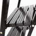Стремянка деревянная МИКИ с широкими ступенями 3-х ступенчатая, черный